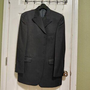 Sergio Valentino Black 42R Men's 3 Piece Suit